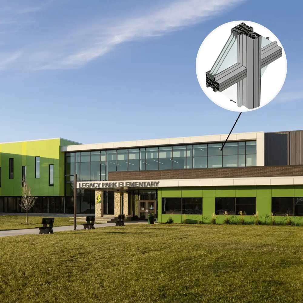 SILEX curtain wall system installed on a modern commercial building"