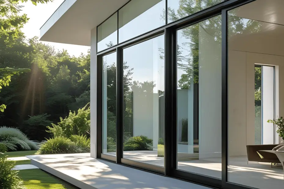 Triple Pane Glass with Sliding Patio door in fiberglass